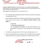 Thông báo về việc cử hành Ngày toàn quốc cầu nguyện cho dịch bệnh sớm chấm dứt