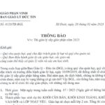 Ban Giáo lý – Đức tin: Thông báo về việc thi giáo lý cấp giáo phận năm 2023