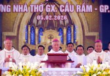 Thánh lễ đặt viên đá góc xây dựng nhà thờ Giáo xứ Cầu Rầm